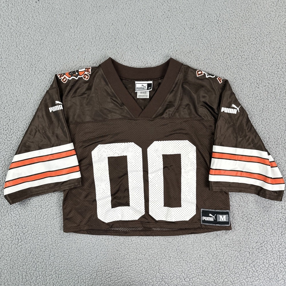 VTG‎ Puma Cleveland Browns Cutoff Jersey Men Medium Brown Dawg Pound #00 NFL